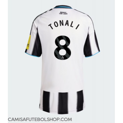 Camisa de time de futebol Newcastle United Sandro Tonali #8 Replicas 1º Equipamento Feminina 2025-26 Manga Curta